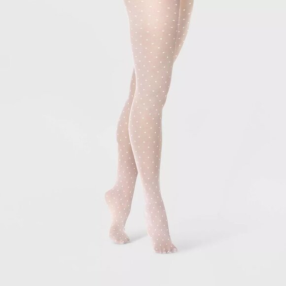 NEW A New Day™ Women's Polka Dot Sheer Tights 1X/2X - Picture 1 of 5